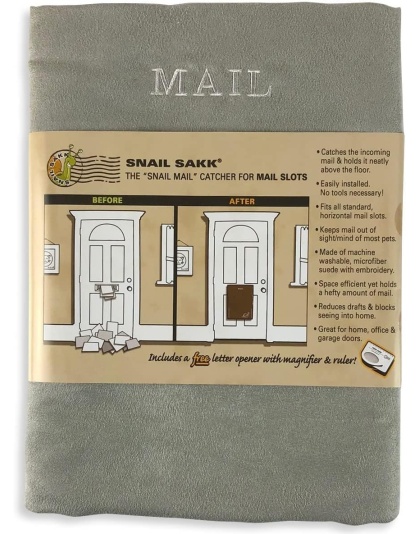 Mail Catcher for Mail Slots Letter Box Door Colour Grey